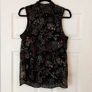 Floral High Neck Blouse